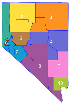 High Speed NV Phase I Regions Map