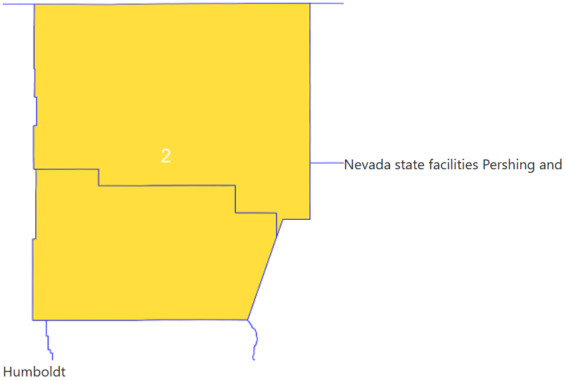 Region Map 2 Nevada state facilities Pershing and Humboldt